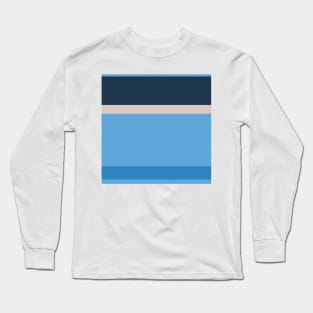 A great alliance of Silver, Space Cadet, Carolina Blue and Windows Blue stripes. Long Sleeve T-Shirt